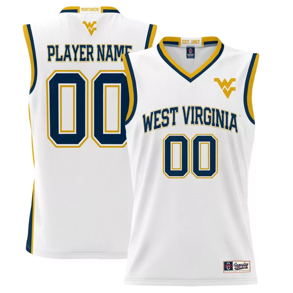 west virginia mountaineers gameday greats youth nil pick a player lightweight baseball jersey navy
