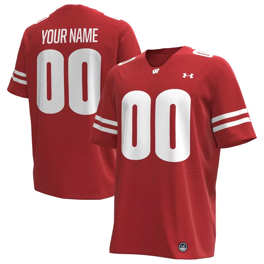 wisconsin badgers colosseum nothing but the hits football jersey red