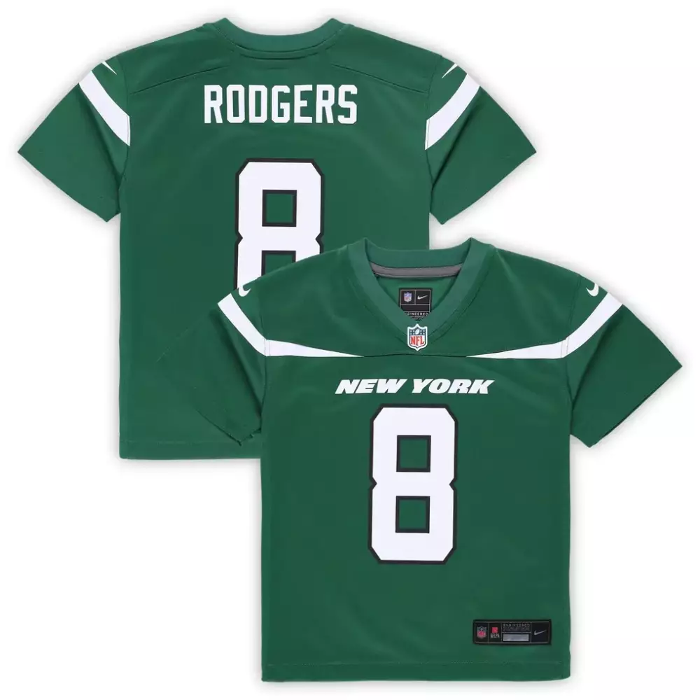 aaron rodgers new york jets nike newborn infant game romper jersey legacy green