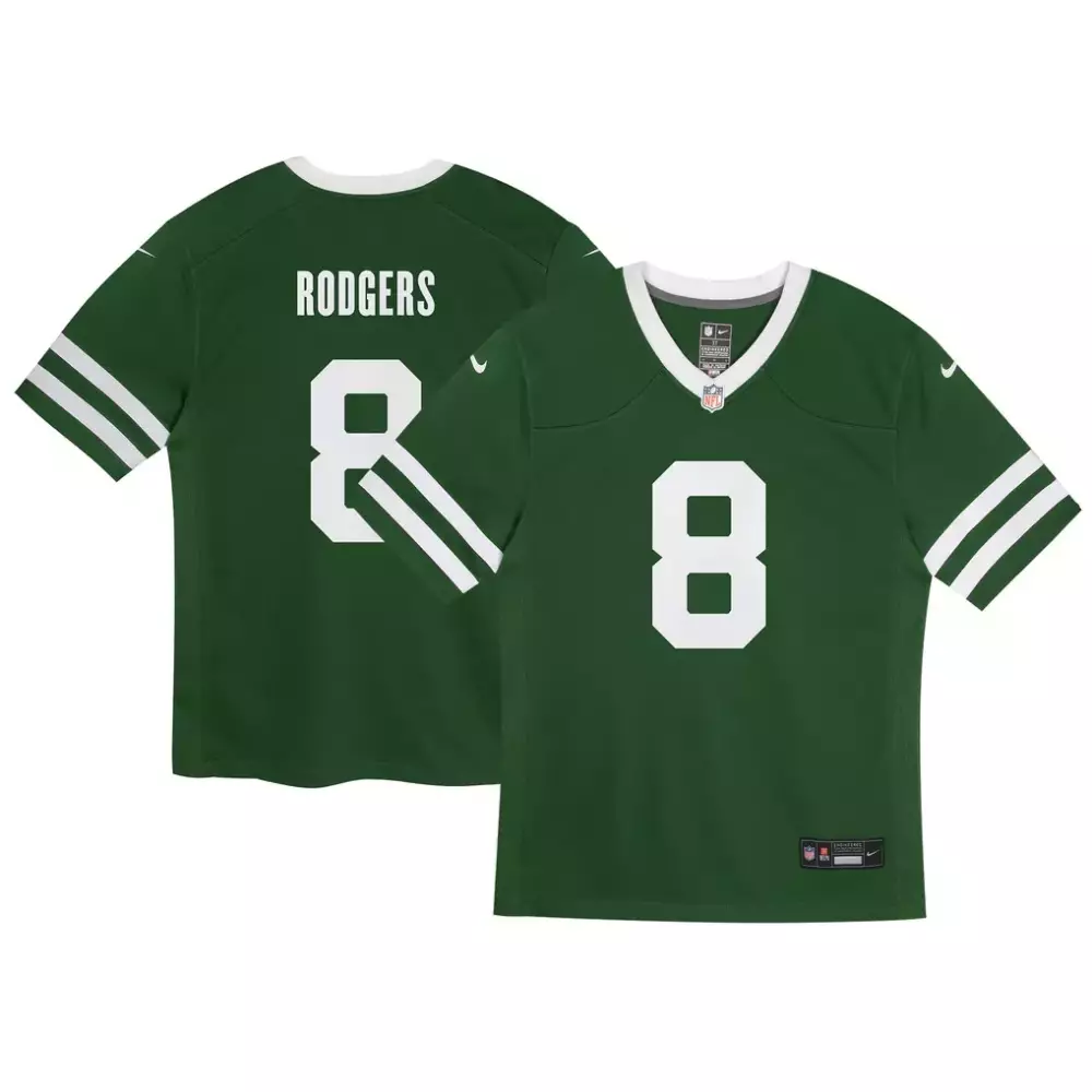 aaron rodgers new york jets nike newborn infant game romper jersey legacy green