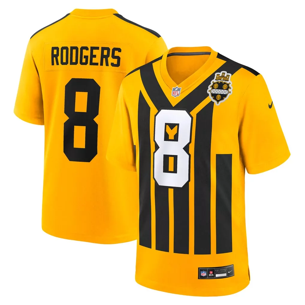 412 Steel City Men'S Stitched Vapor Jersey Pittsburgh Steelers 1933 Patch Yellow