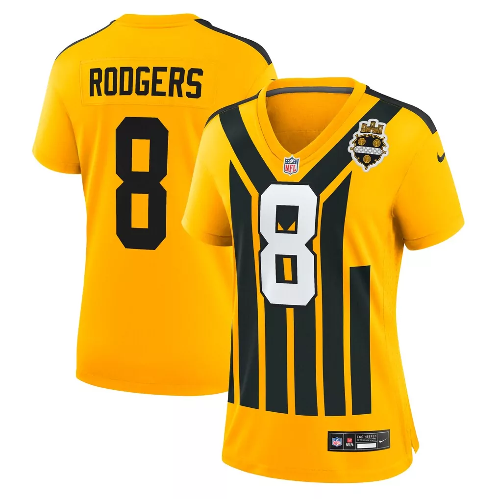 aaron rodgers pittsburgh steelers nike alternate game jersey black