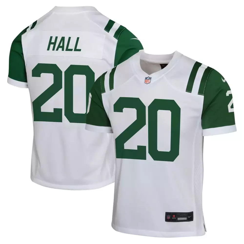 breece hall new york jets nike youth 2025 rivalries collection game jersey gotham green