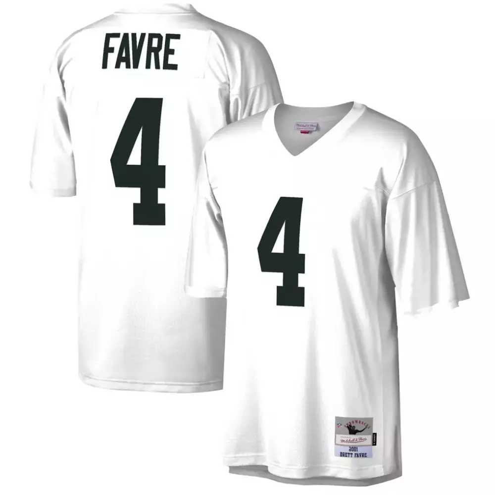 Brett Favre Green Bay Packers Mitchell Ness Legacy Replica Jersey | White | Replica Fan Gear | For Men, Women & Youth
