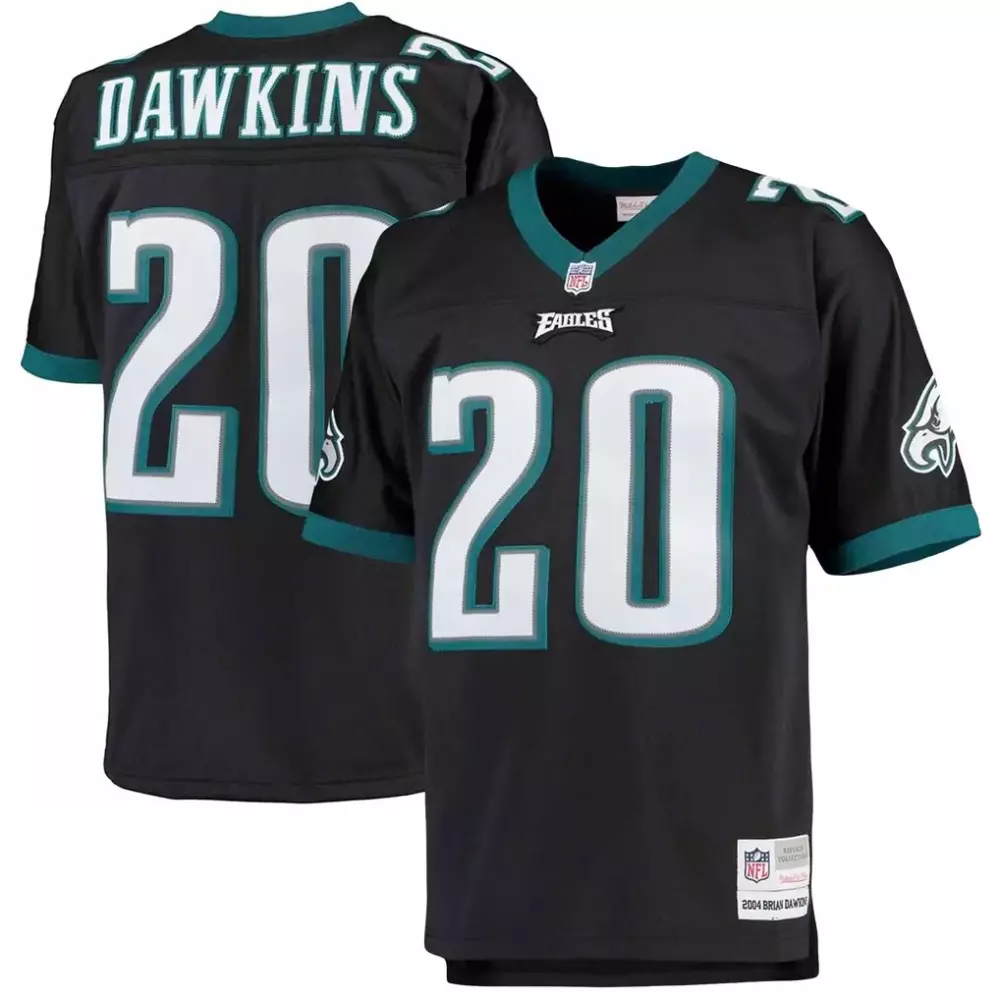 brian dawkins philadelphia eagles mitchell ness big tall 2004 retired player replica jersey black