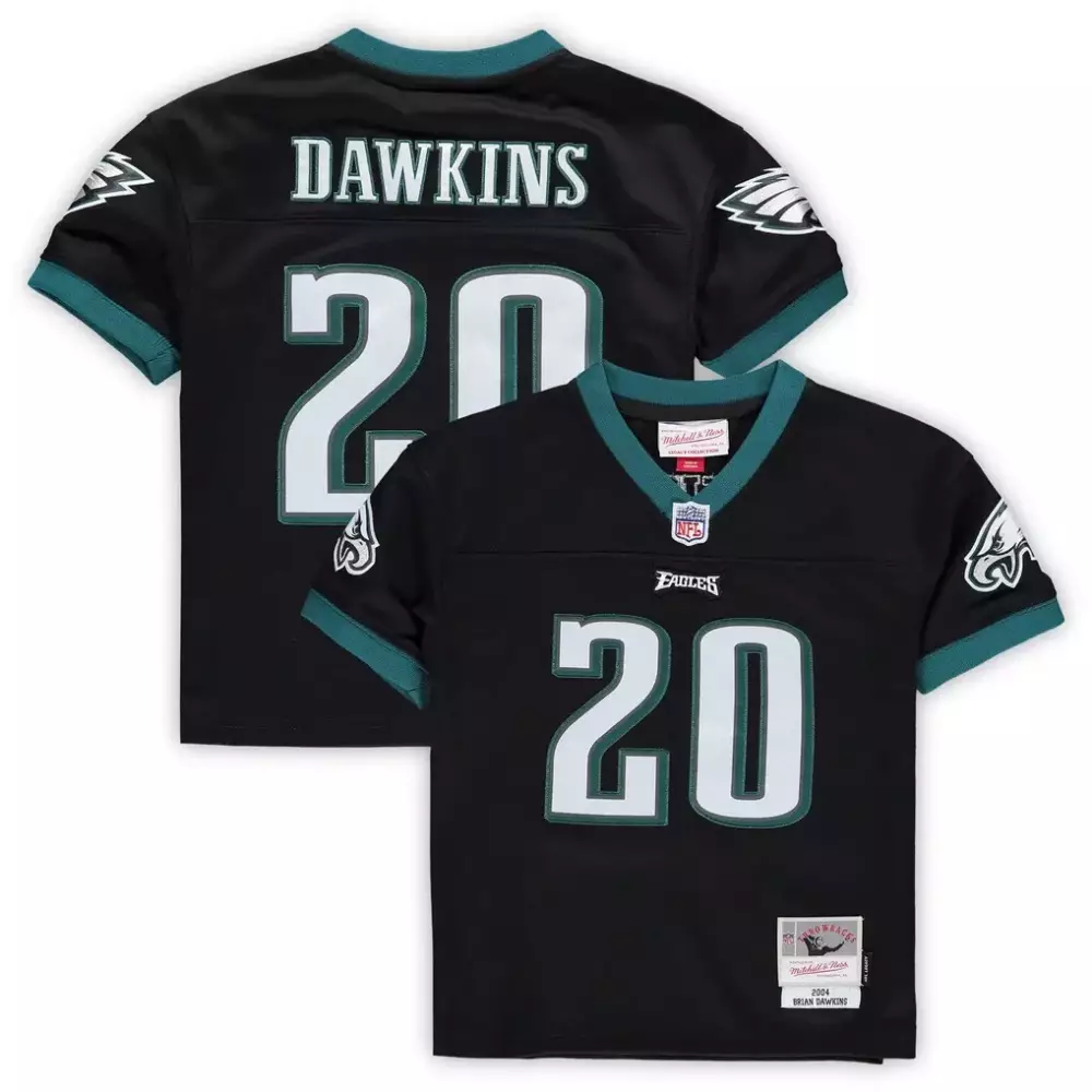 brian dawkins philadelphia eagles mitchell ness big tall 2004 retired player replica jersey black