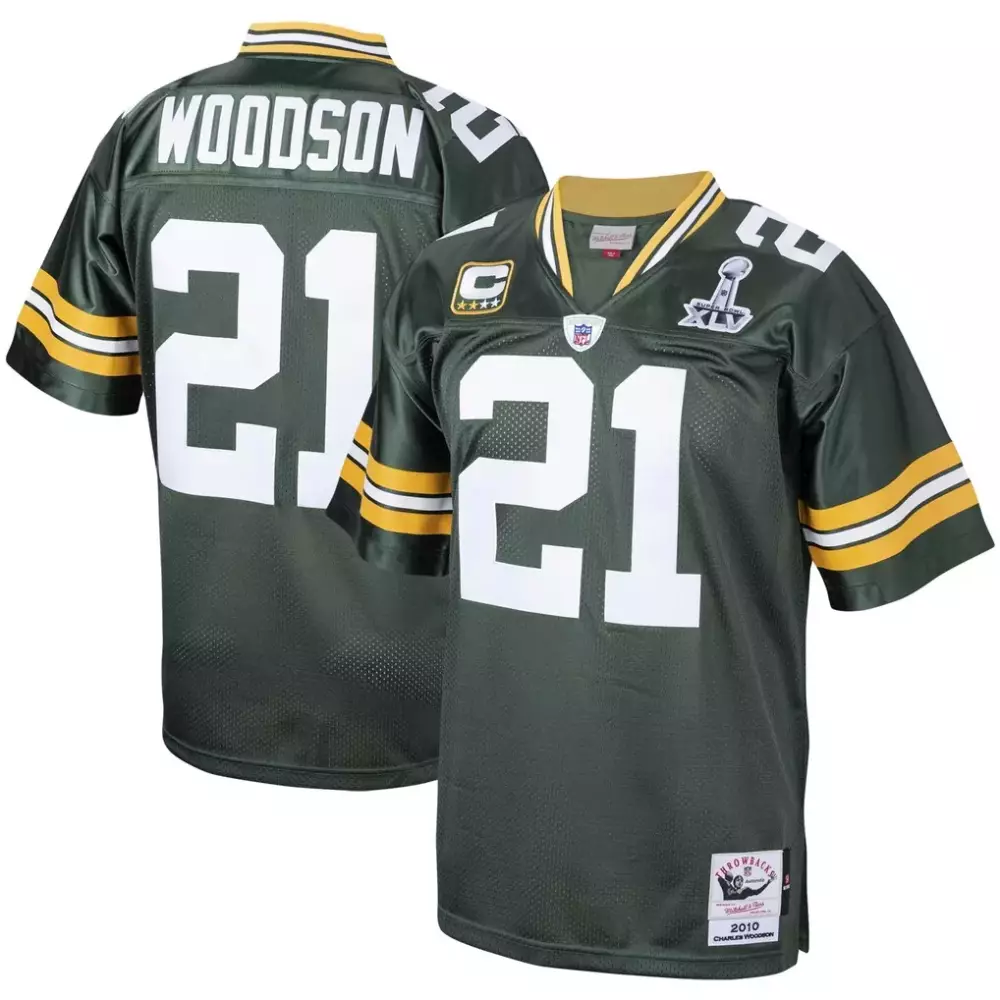 Charles Woodson Green Bay Packers 2010 Authentic Throwback Jersey | Green | Limited Edition Fan Gear | For Men, Women & Youth
