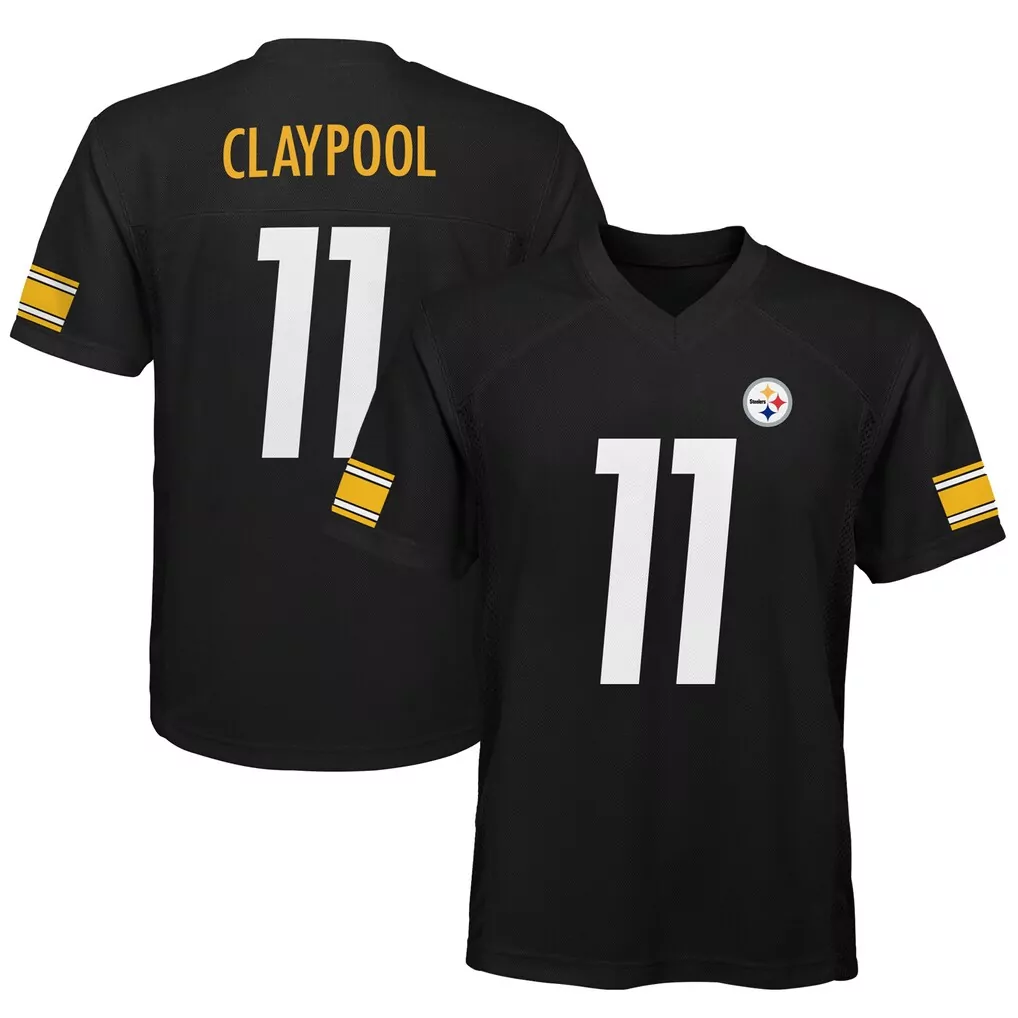 chase claypool pittsburgh steelers nike youth alternate game jersey black