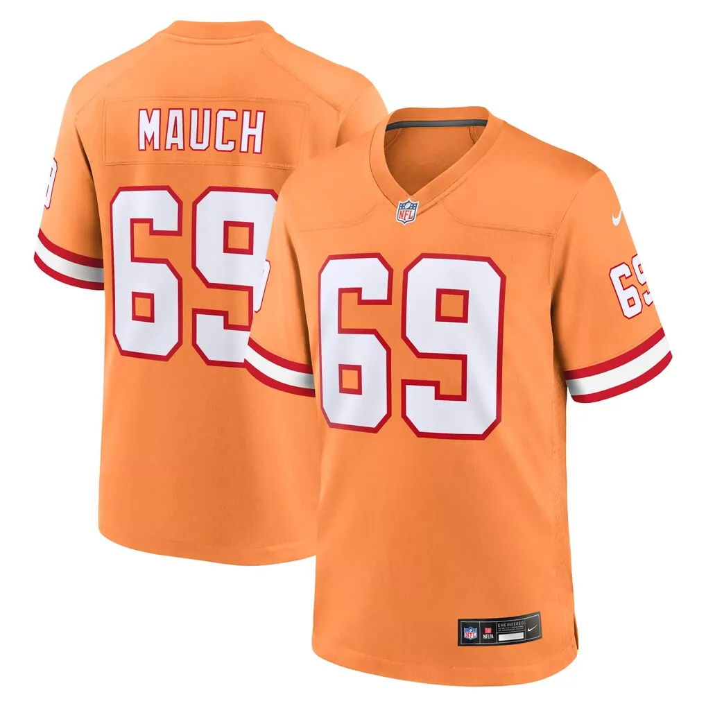 cody mauch tampa bay buccaneers nike alternate game jersey orange