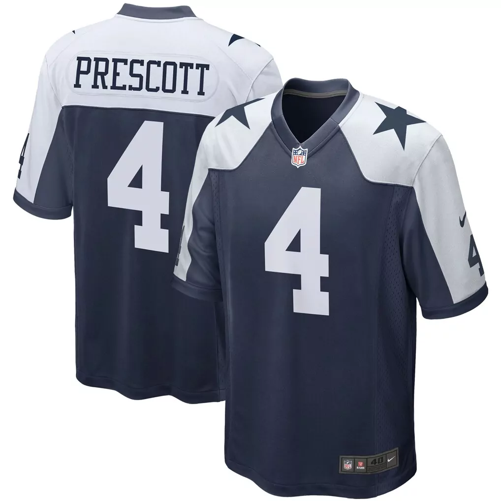 dak prescott dallas cowboys nike alternate game team jersey navy