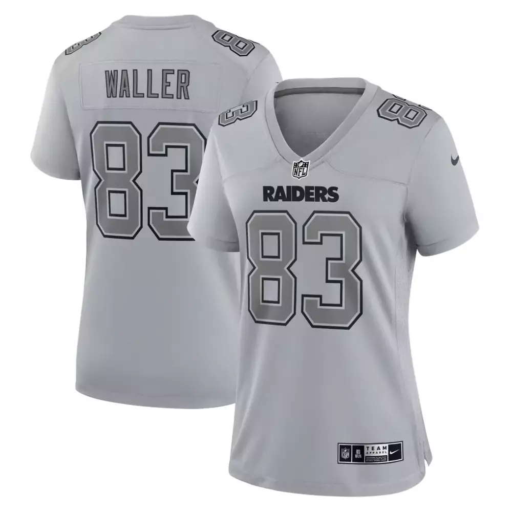 Darren Waller Las Vegas Raiders Nike Women's Atmosphere Fashion Game Jersey | Gray Stitched Fan Gear | For Men, Women & Youth