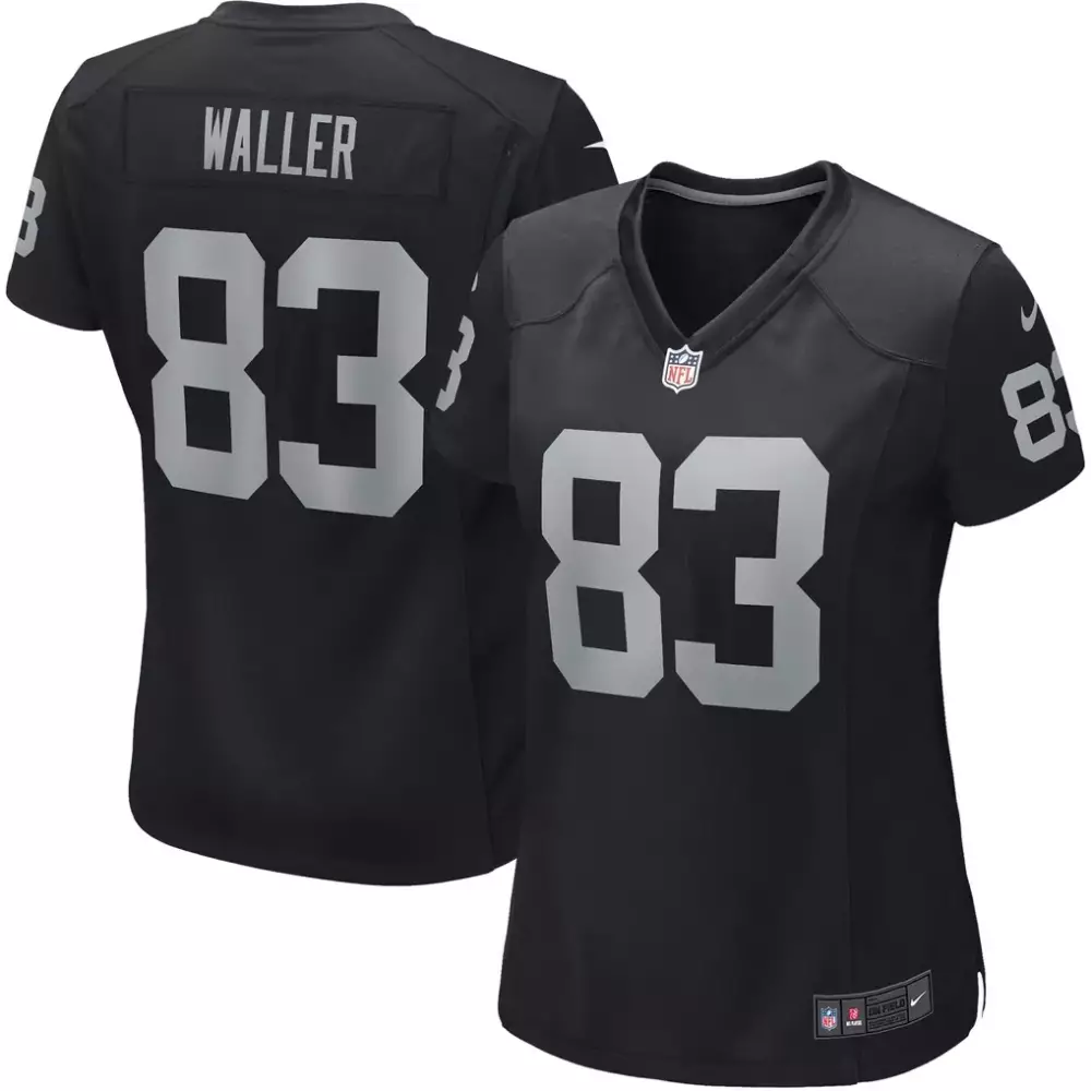 Darren Waller Las Vegas Raiders Nike Women's Atmosphere Fashion Game Jersey | Gray Stitched Fan Gear | For Men, Women & Youth