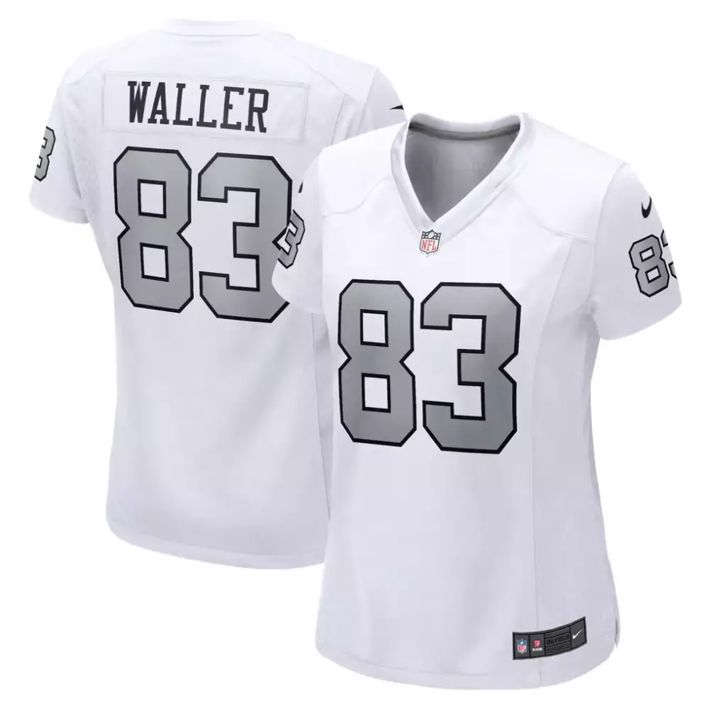 Darren Waller Las Vegas Raiders Nike Women's Atmosphere Fashion Game Jersey | Gray Stitched Fan Gear | For Men, Women & Youth