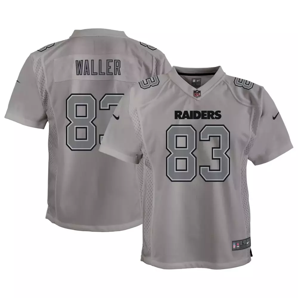 Darren Waller Las Vegas Raiders Nike Youth Atmosphere Game Jersey | Gray Stitched Fan Gear | For Men, Women & Youth