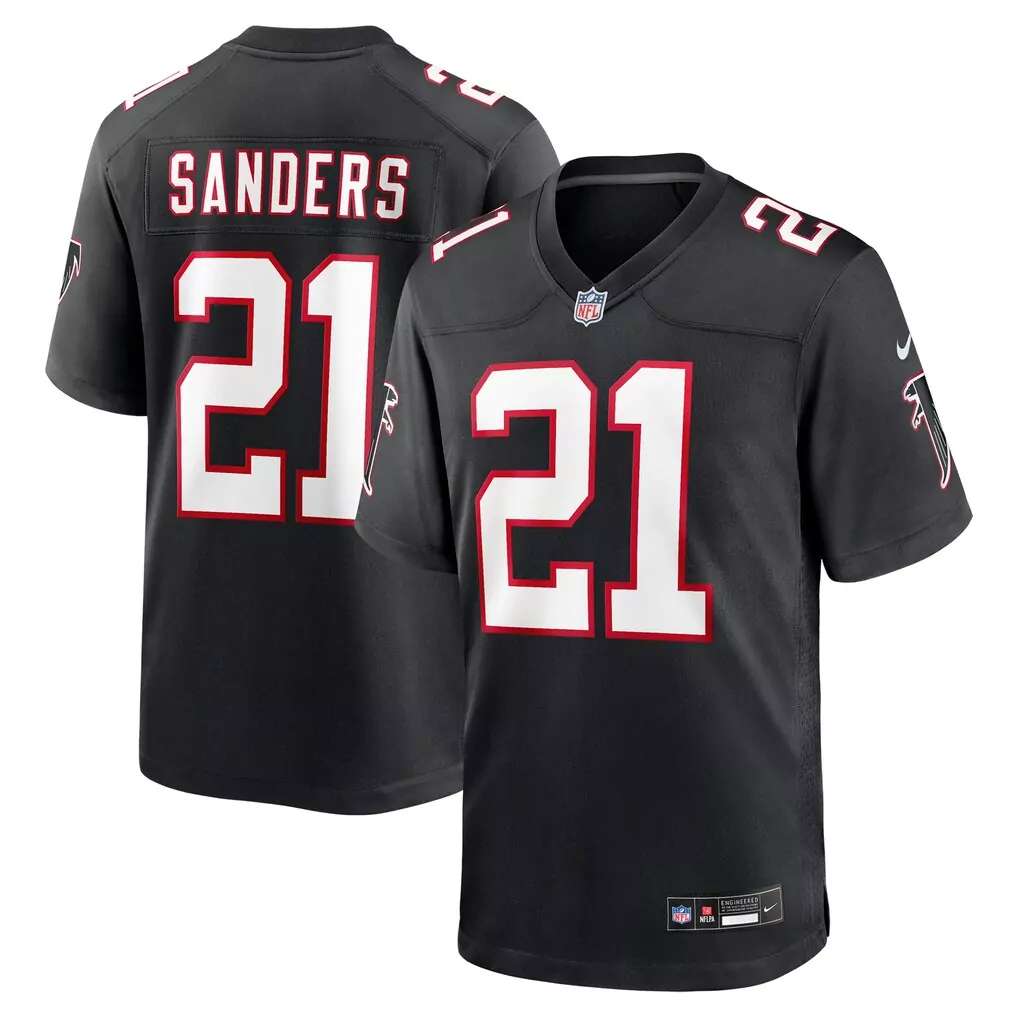 deion sanders atlanta falcons mitchell ness youth 1992 legacy retired player jersey black