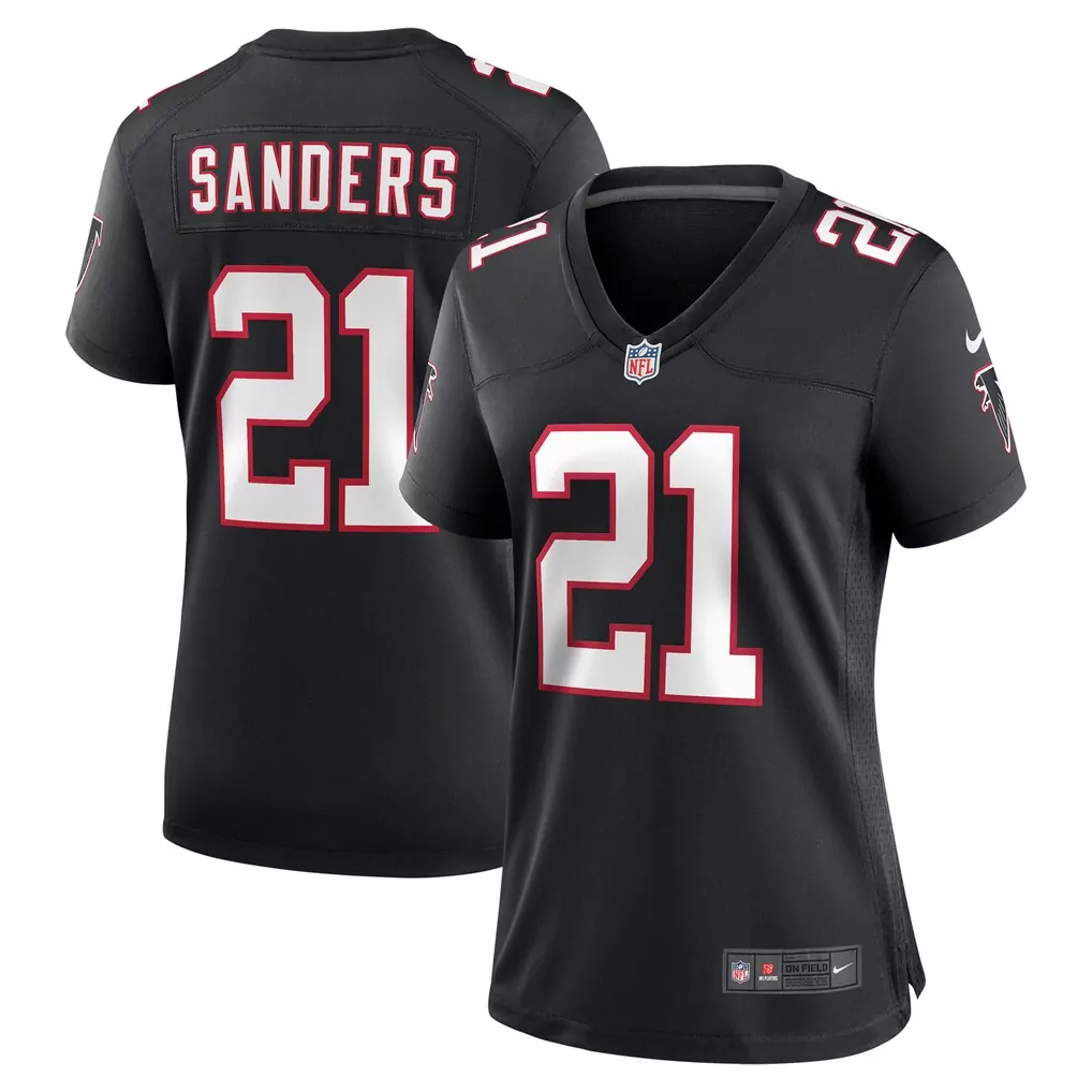deion sanders atlanta falcons mitchell ness youth 1992 legacy retired player jersey black