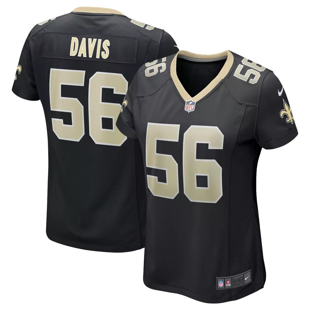 demario davis new orleans saints nike women s game jersey black 1