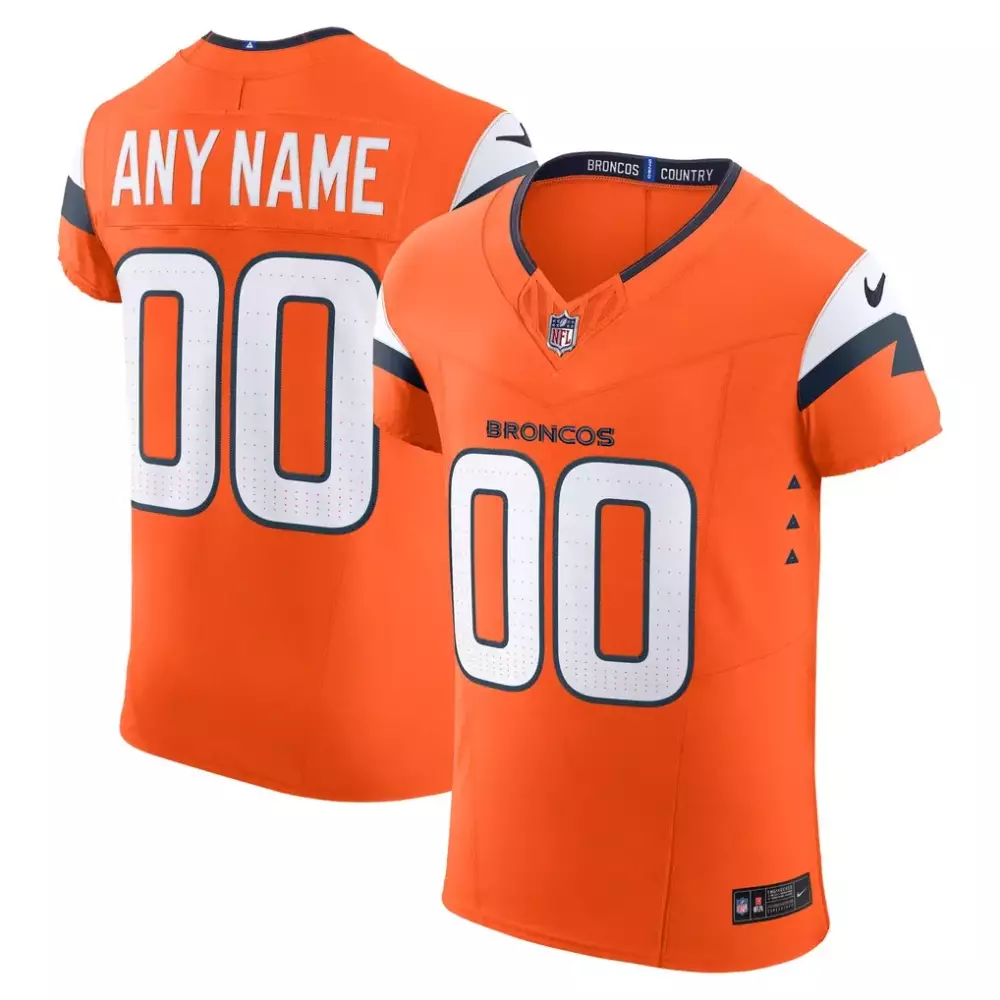 Denver Broncos Nike Team Vapor F U S E Elite Custom Jersey | Orange | Game Day Outfit for Men, Women & Youth