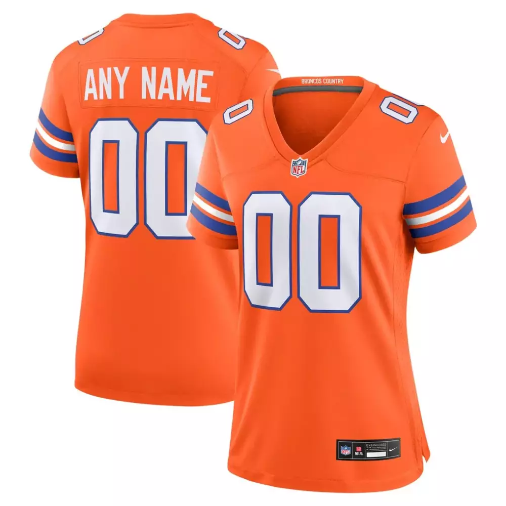Denver Broncos Nike Women's Mile High Collection 1977 Throwback Custom Game Jersey | Orange | Replica Fan Gear for Women & Youth