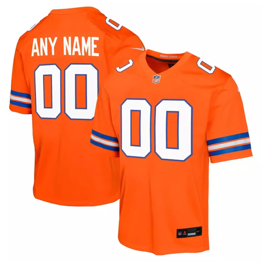 Denver Broncos Nike Youth Mile High Collection 1977 Throwback Custom Game Jersey | Orange | Replica Fan Gear for Youth