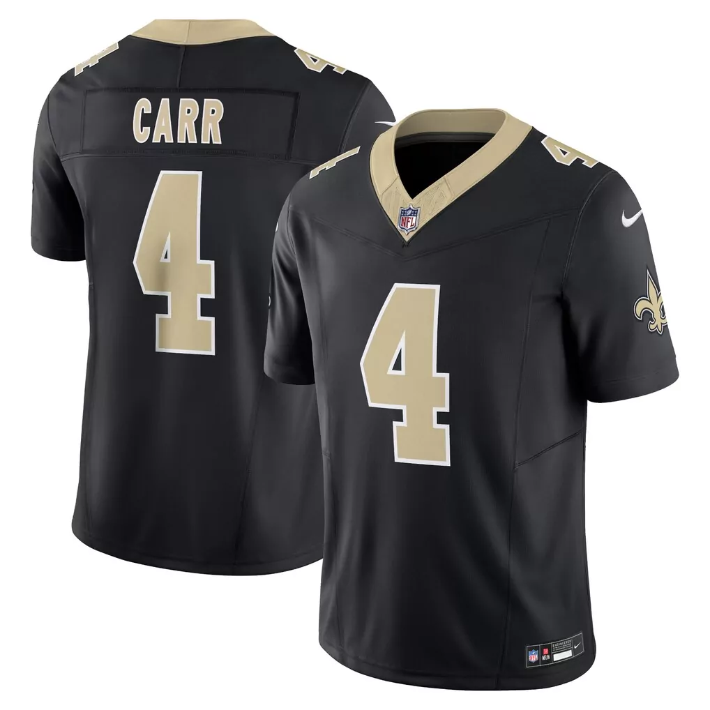 derek carr new orleans saints nike vapor f u s e limited jersey black
