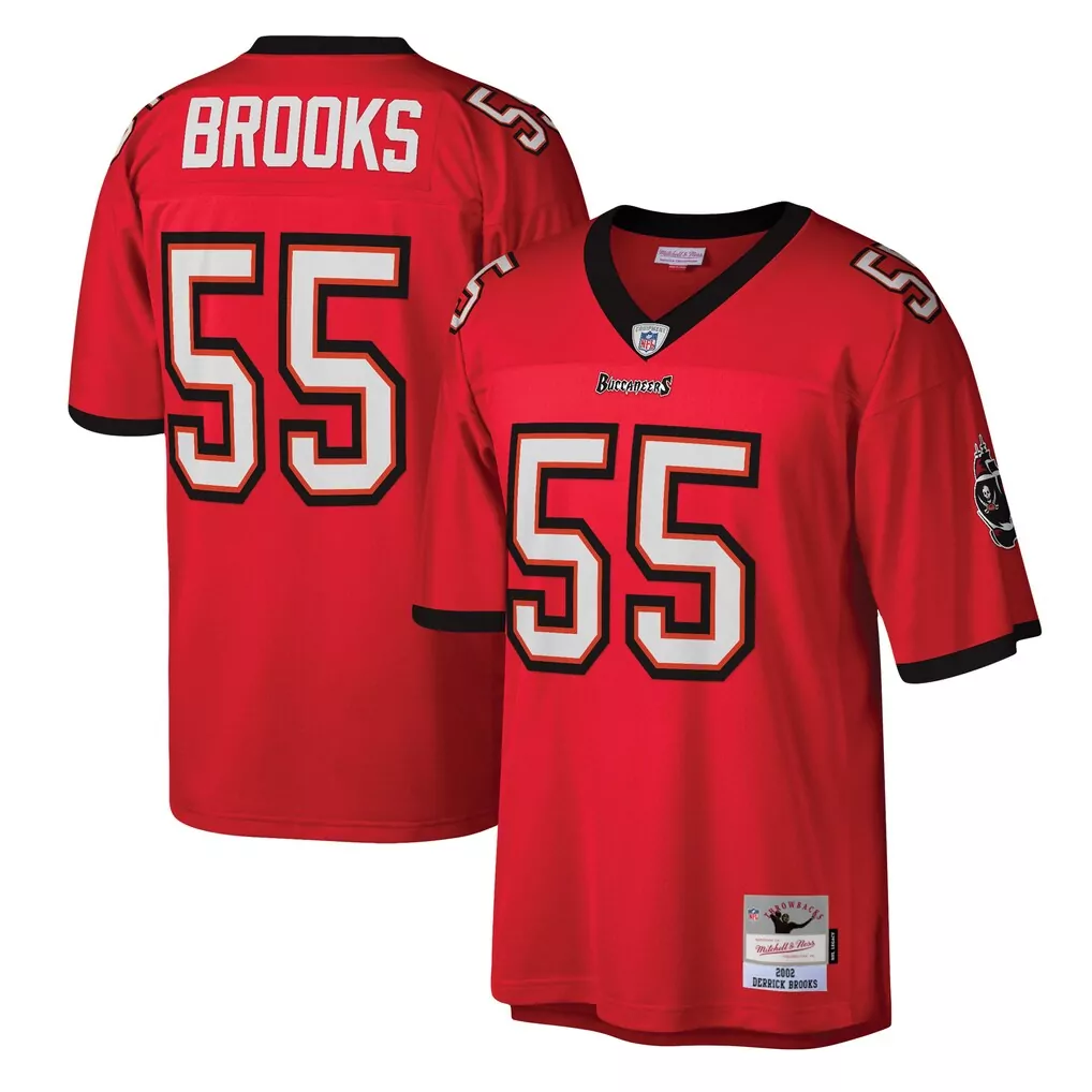derrick brooks tampa bay buccaneers mitchell ness legacy replica jersey red
