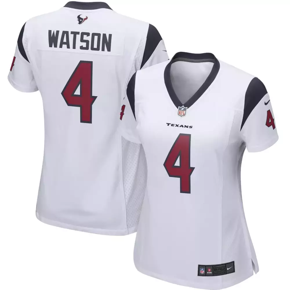 Deshaun Watson Houston Texans Nike Women's Player Game Jersey | White Color | Stitched Fan Gear | For Women & Youth