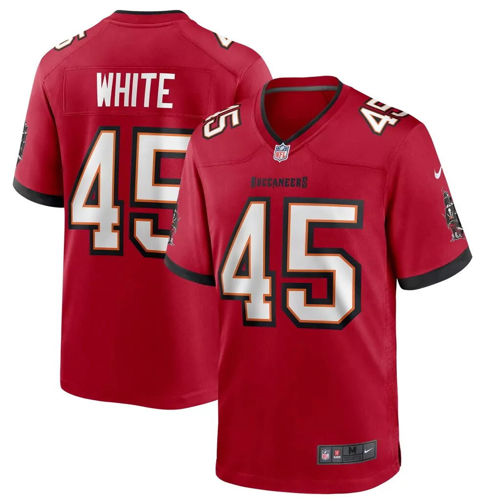 devin white tampa bay buccaneers nike player game jersey red