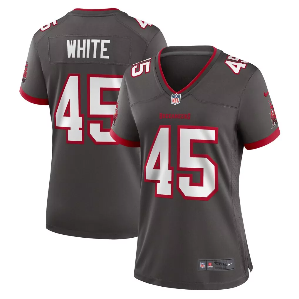 devin white tampa bay buccaneers nike women s game jersey pewter