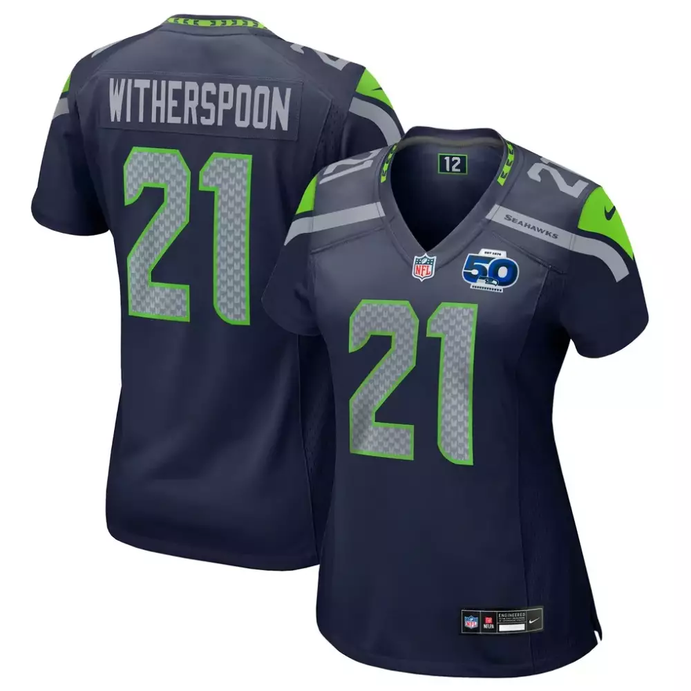 Devon Witherspoon Seattle Seahawks Nike Women's 2025 Rivalries Collection Game Jersey | Wolf Gray Stitched Fan Gear | For Men, Women & Youth