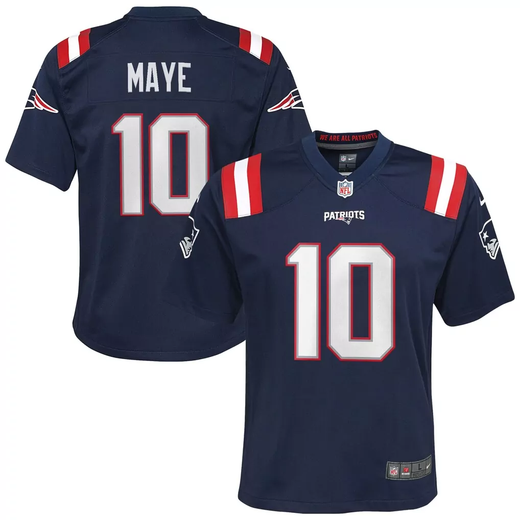 drake maye new england patriots nike women s player game jersey navy