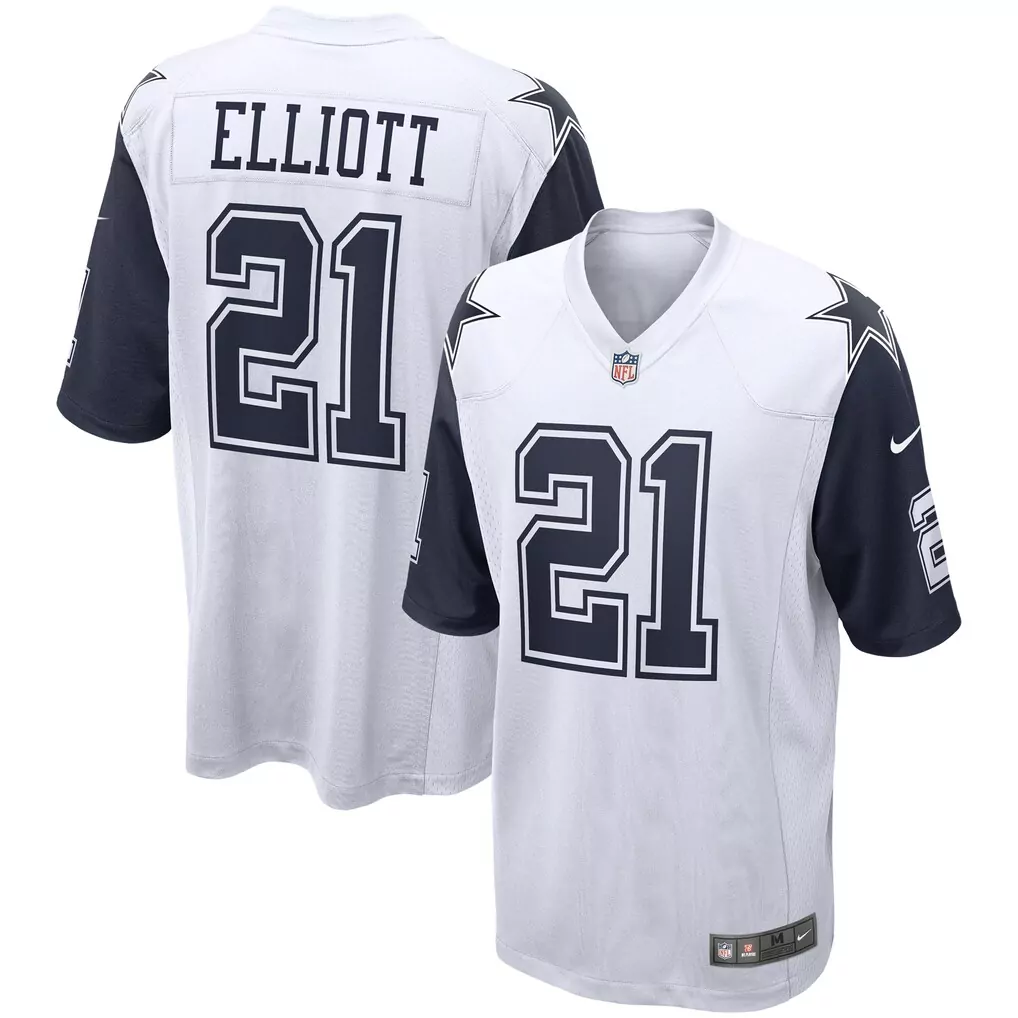 ezekiel elliott dallas cowboys nike alternate game jersey white