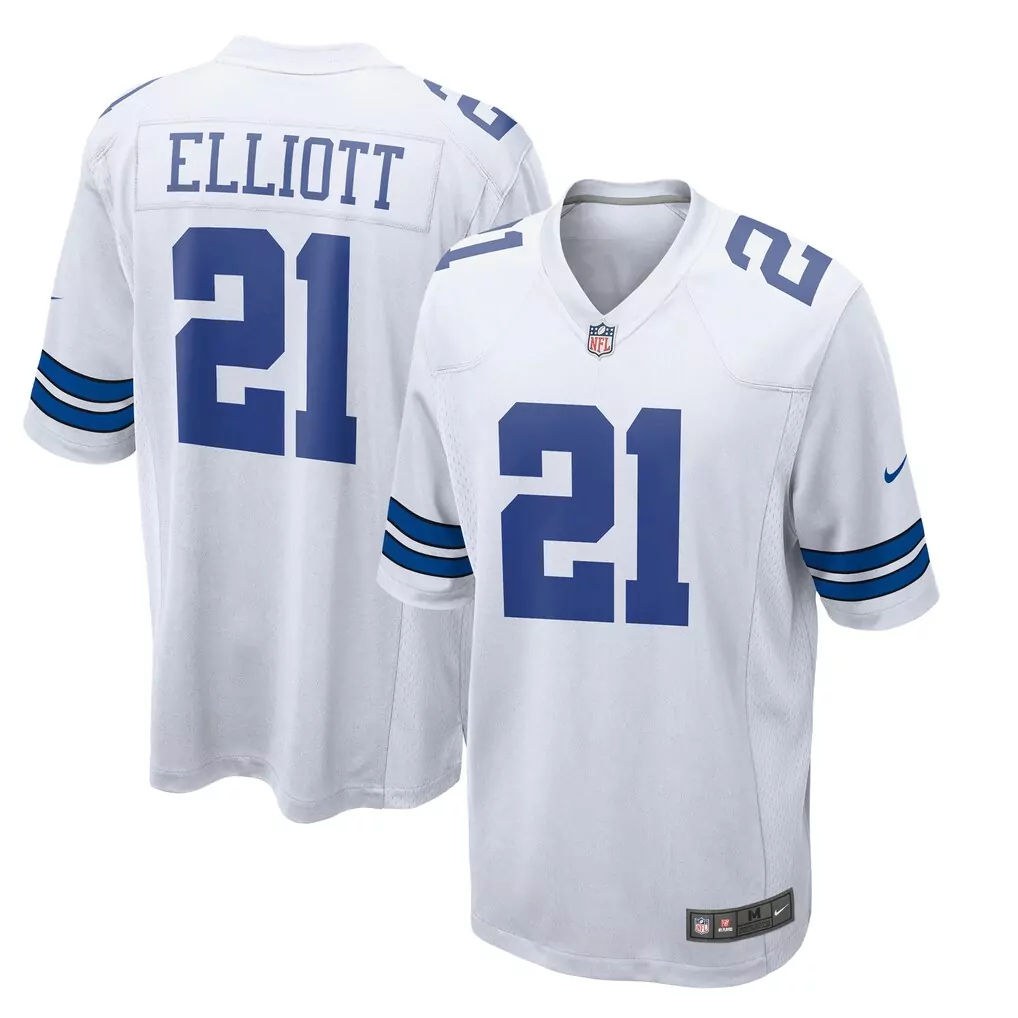ezekiel elliott dallas cowboys nike team game jersey white