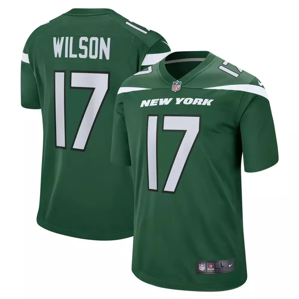 garrett wilson new york jets nike newborn infant game romper jersey legacy green
