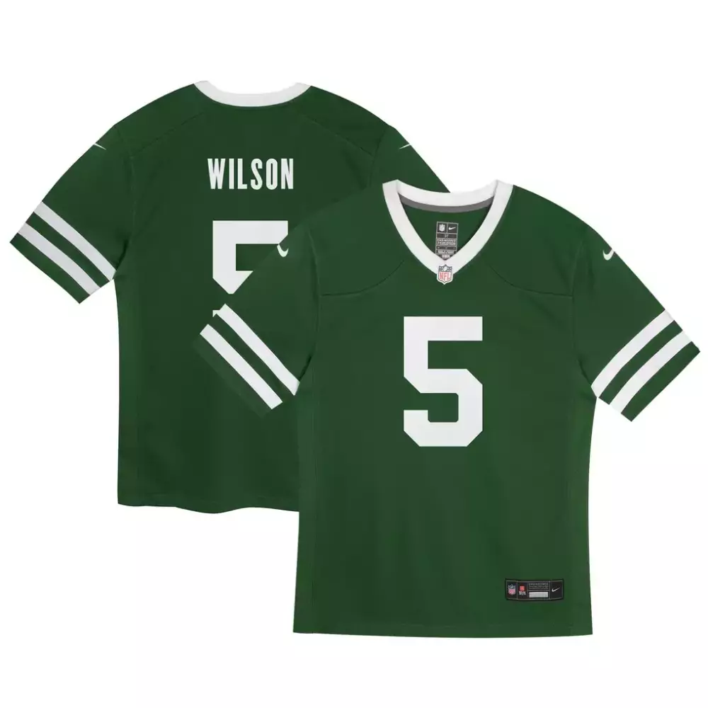 garrett wilson new york jets nike newborn infant game romper jersey legacy green