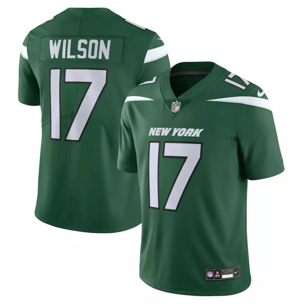 garrett wilson new york jets nike vapor f u s e limited jersey legacy white