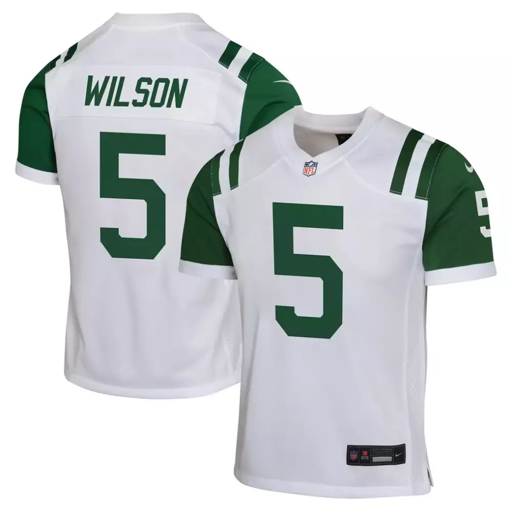 garrett wilson new york jets nike youth game jersey white