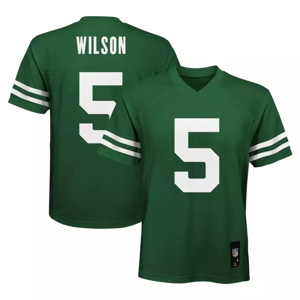 garrett wilson new york jets nike youth game jersey white