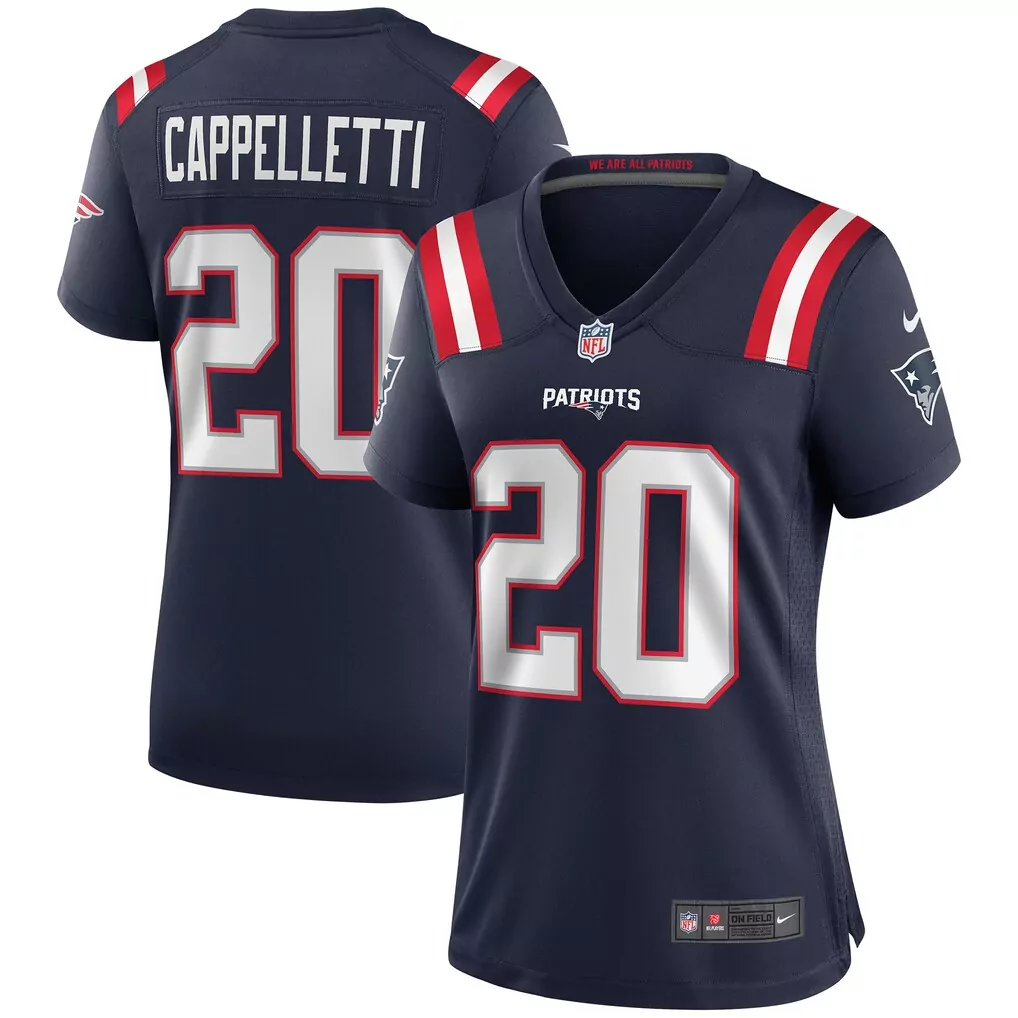 gino cappelletti new england patriots nike women s game retired player jersey navy
