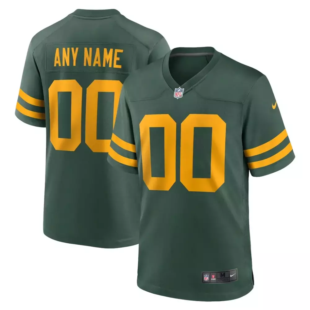 green bay packers navy personalized jersey with your name and number 00