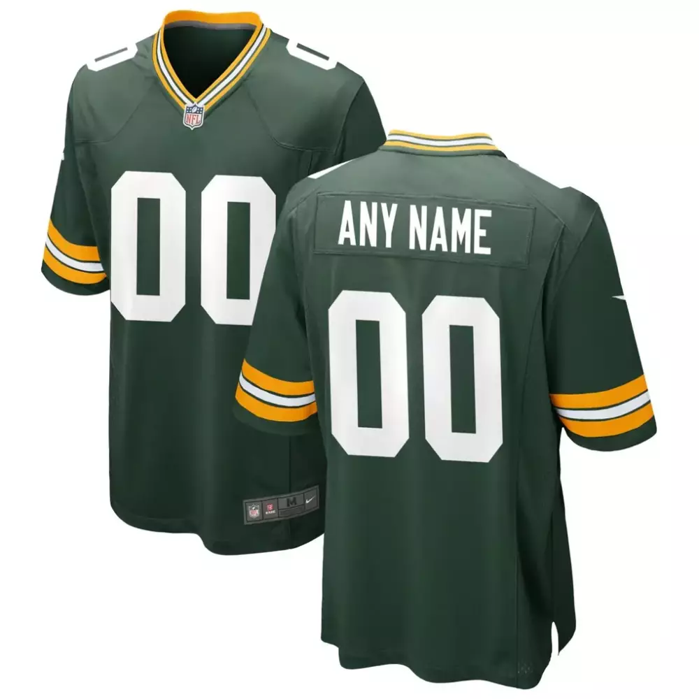 green bay packers navy personalized jersey with your name and number 00