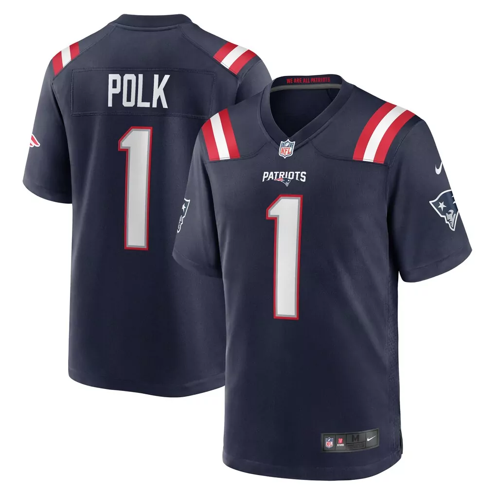 ja lynn polk new england patriots nike team game jersey navy