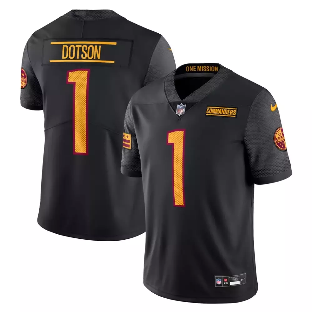Jahan Dotson Washington Commanders Nike Alternate Vapor F U S E Limited Jersey | Black Stitched Edition | Fan Gear for Men, Women & Youth