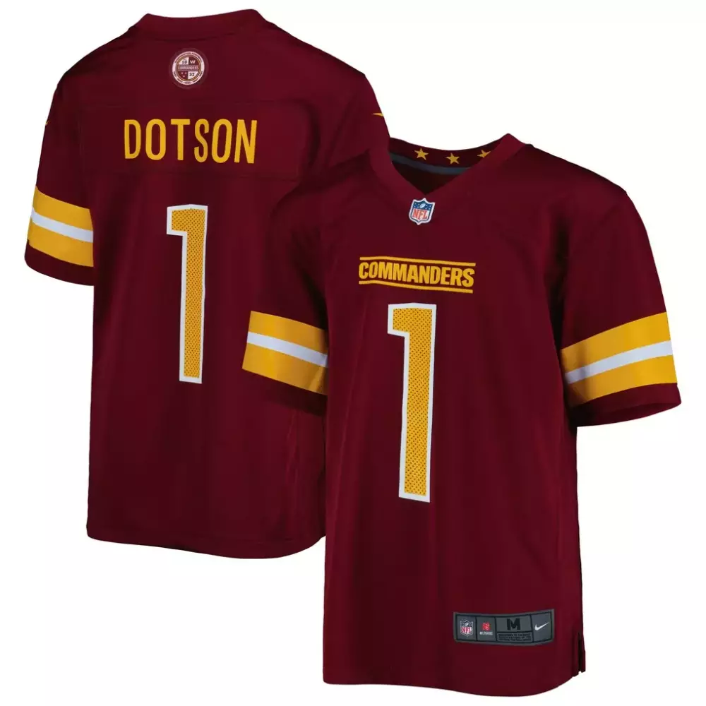 Jahan Dotson Washington Commanders Nike Youth Game Jersey | Burgundy Stitched Edition | Fan Gear for Youth