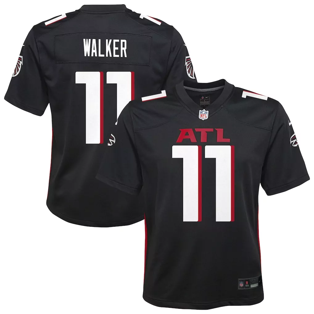 jalon walker atlanta falcons nike youth team game jersey black