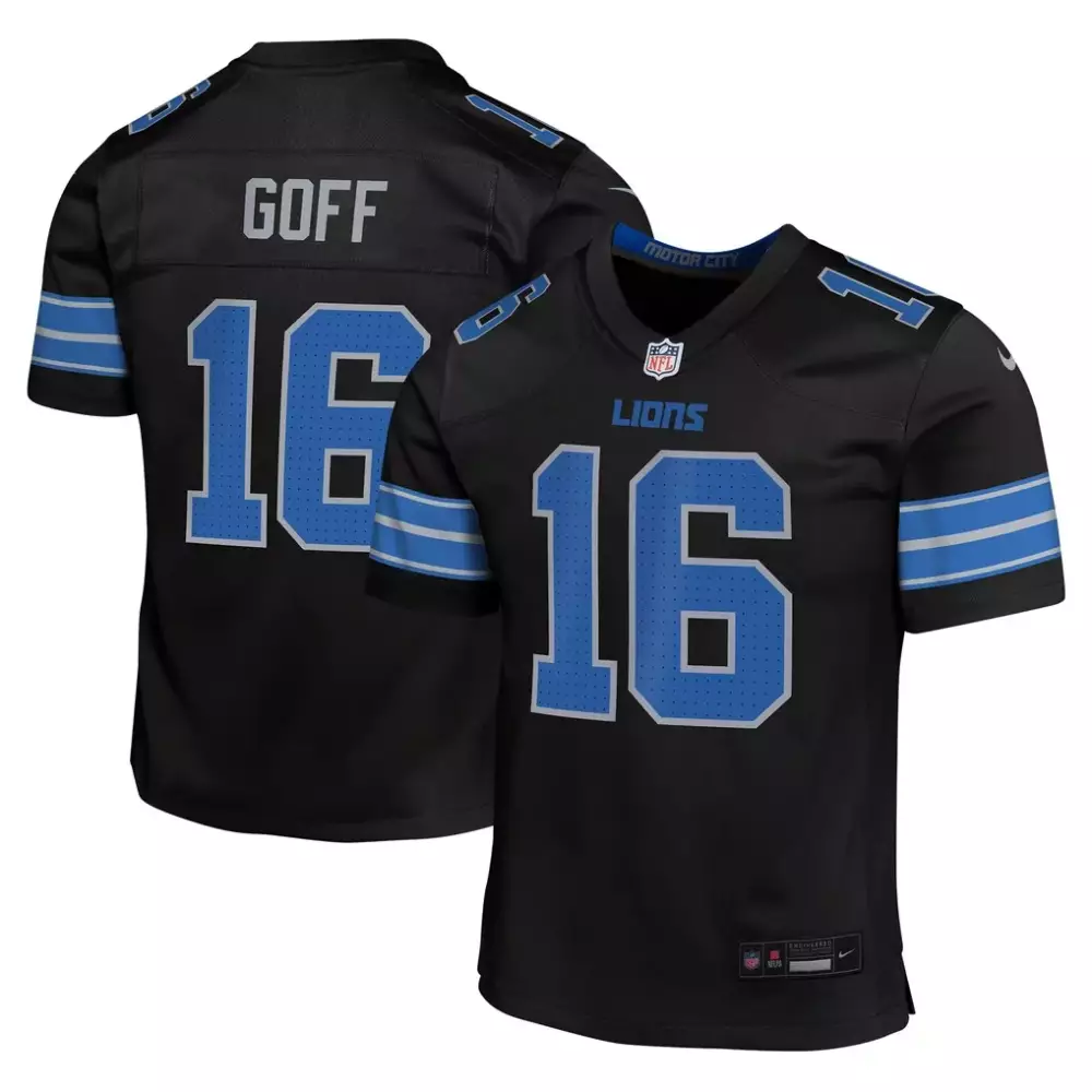 Jared Goff Detroit Lions Youth Game Jersey | Black Nike Style | Fan Gear for Men, Women & Youth