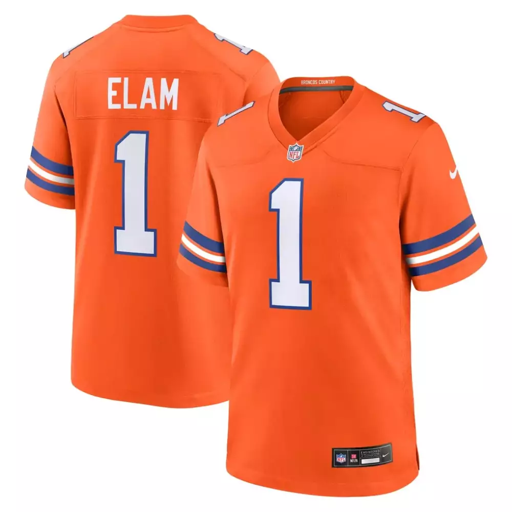 Jason Elam Denver Broncos Nike Retired Player Alternate Jersey | Orange | Fan Gear for Men, Women & Youth