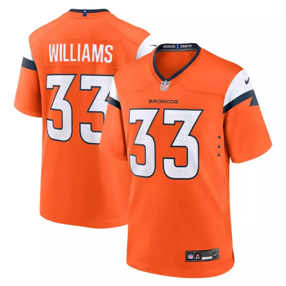 Javonte Williams Denver Broncos Nike Mile High Collection Game Jersey | Orange | Fan Gear for Men, Women & Youth