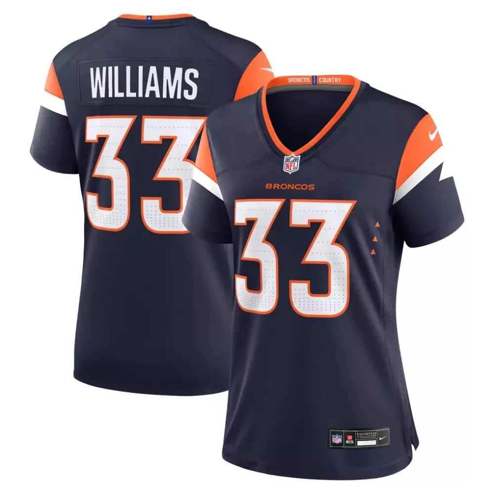 Javonte Williams Denver Broncos Nike Women's Alternate Game Jersey | Navy | Stylish Fan Gear for Women & Youth