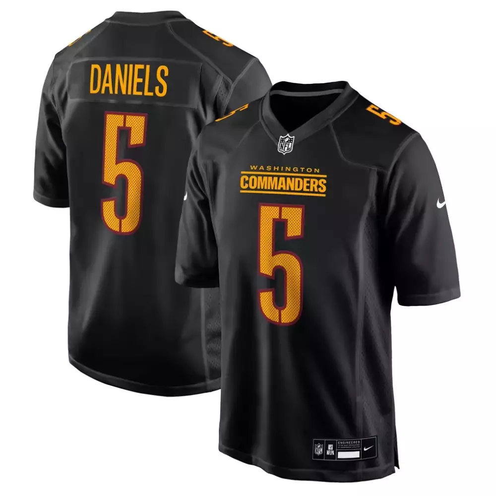 jayden daniels washington commanders nike alternate game player jersey black